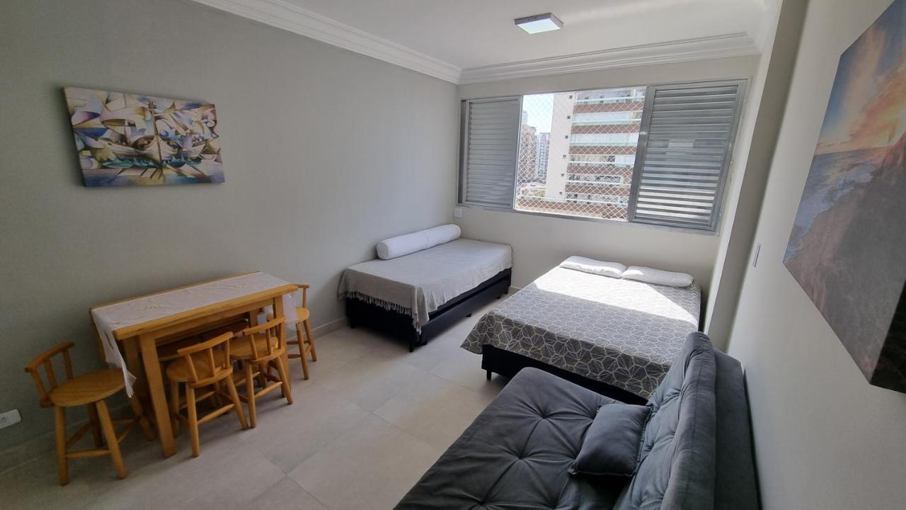 Apartamento Apartamento Kit Praia Grande Na Guilhermina Frente Mar Exterior foto
