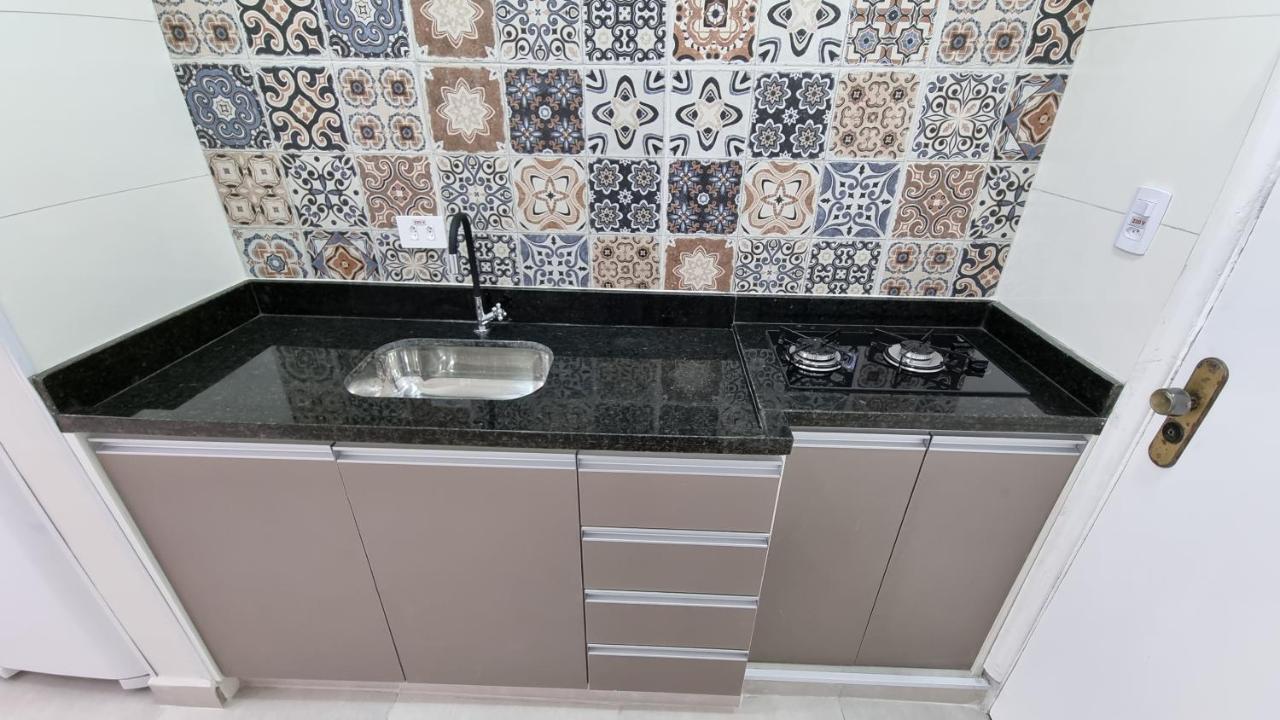 Apartamento Apartamento Kit Praia Grande Na Guilhermina Frente Mar Exterior foto