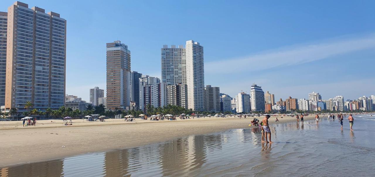 Apartamento Apartamento Kit Praia Grande Na Guilhermina Frente Mar Exterior foto